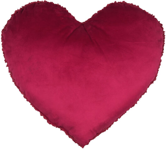 STF Dekokissen Herz in Herzform ca. 40x45cm bordeaux rot Teddy