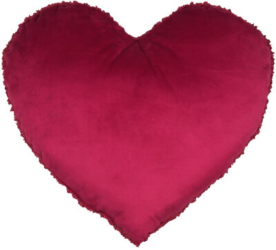 STF Dekokissen Herz in Herzform ca. 40x45cm bordeaux rot Teddy