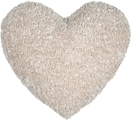 STF Dekokissen Herz in Herzform ca. 40x45cm natur beige Teddy