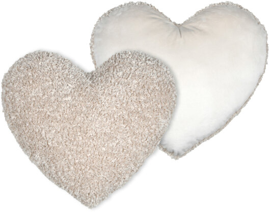 STF Dekokissen Herz in Herzform ca. 40x45cm natur beige Teddy