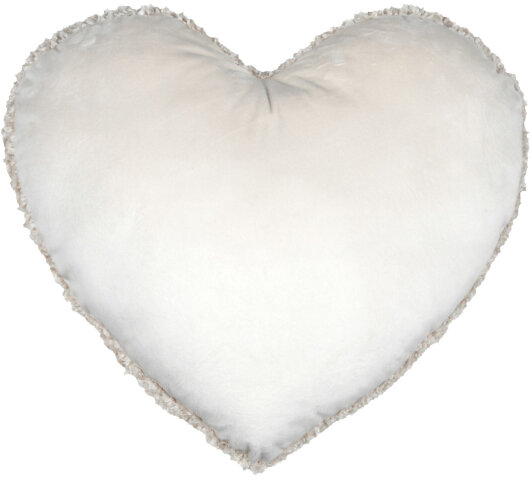 STF Dekokissen Herz in Herzform ca. 40x45cm natur beige Teddy