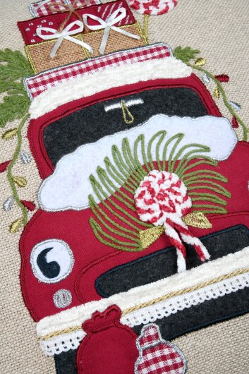 STF Dekokissen "Weihnachts-Mini" gestickt Weihnachtskissen ca. 45x45cm