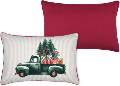 STF Dekokissen "Geschenke-Truck" gestickt...