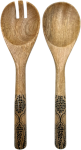 byRoom Salatbesteck aus Mangoholz Mandala black