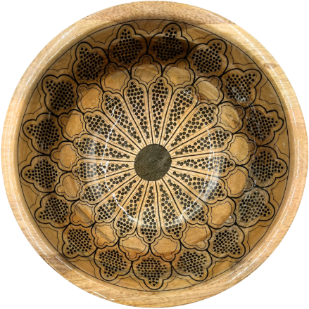 byRoom Schale Bowl aus Mangoholz KLEIN 18cm Mandala black