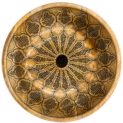 byRoom Schale Bowl aus Mangoholz GROß 38cm Mandala...