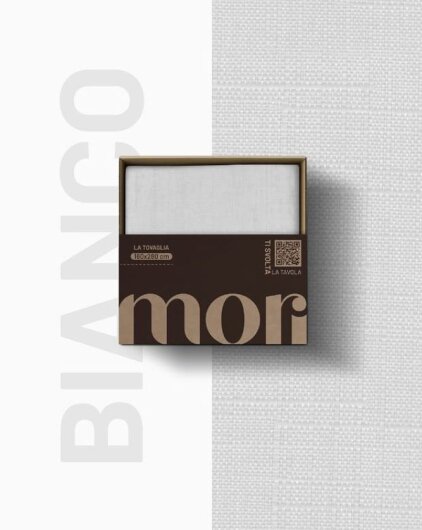 MORI Tischdecke "Sorgenfrei" ca. 160x180cm weiß ecru bianco