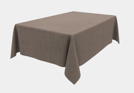 MORI Tischdecke "Sorgenfrei" ca. 160x180cm taupe greige tortora