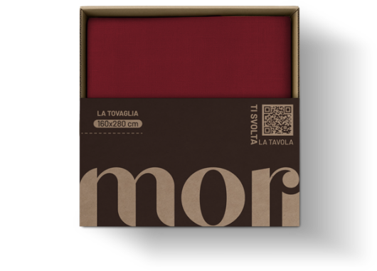 MORI Tischdecke "Sorgenfrei" ca. 160x180cm dunkelrot bordeaux melagrana