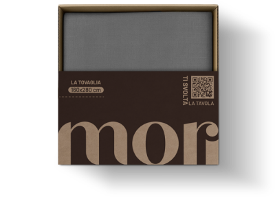 MORI Tischdecke "Sorgenfrei" ca. 160x220cm grau...