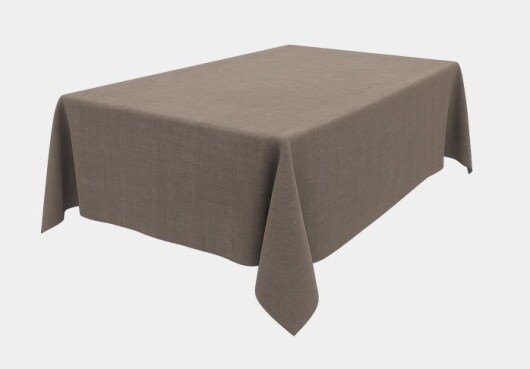 MORI Tischdecke "Sorgenfrei" ca. 160x220cm taupe greige tortora