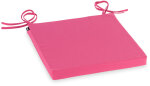 H.O.C.K. Classic Uni Outdoor Stuhlkissen NORM mit Bändern 40x40x4cm pink