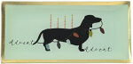 GIFTY Glasteller eckig L / Advent, Hund mit Licherkette |...