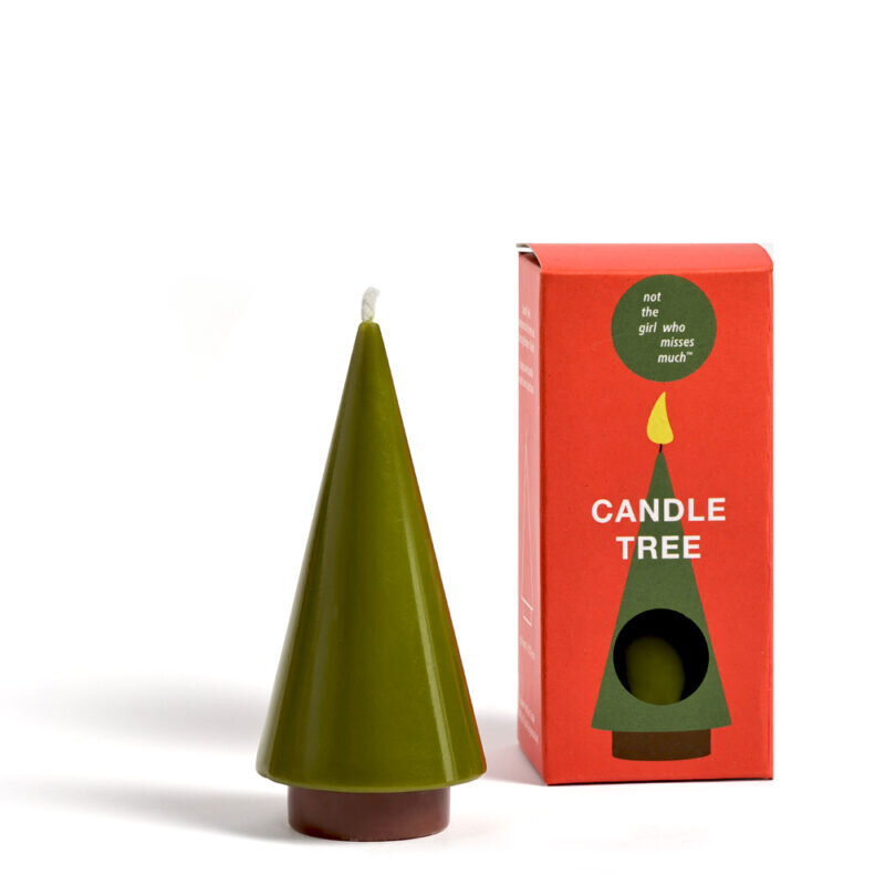 NTG Kerze Tannenbaum klein Olive