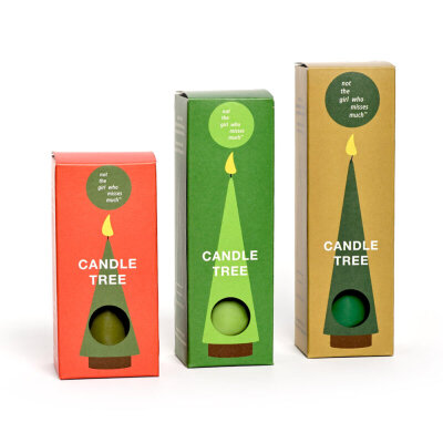 NTG Kerze Tannenbaum klein Olive