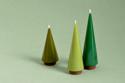 NTG Kerze Tannenbaum mittel Hellgrün