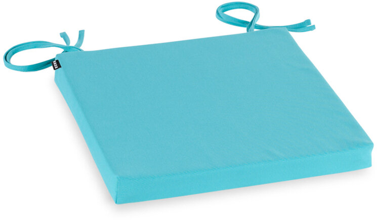 H.O.C.K. Classic Uni Outdoor Stuhlkissen NORM mit Bändern 40x40x4cm türkis