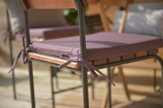 H.O.C.K. Classic Uni Outdoor Stuhlkissen NORM mit Bändern 40x40x4cm türkis