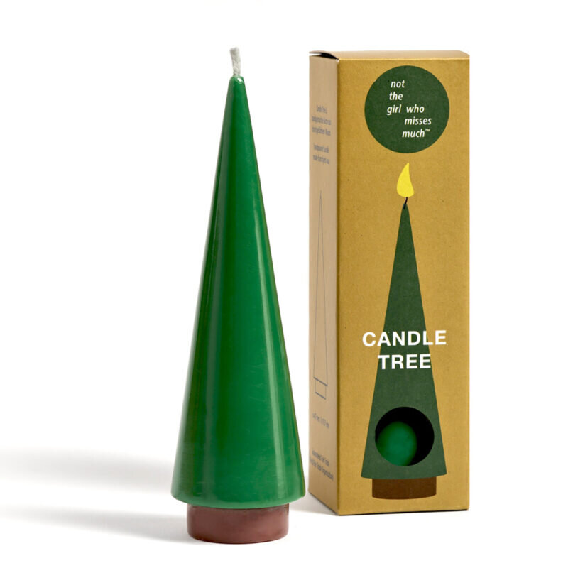 NTG Kerze Tannenbaum groß Dunkelgrün