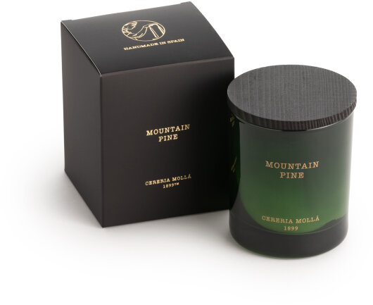 Cereria Mollá Premium Duftkerze 230g Mountain Pine dunkelgrün