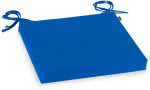 H.O.C.K. Classic Uni Outdoor Stuhlkissen NORM mit Bändern 40x40x4cm royal blau