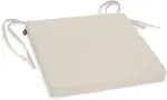 H.O.C.K. Classic Uni Outdoor Stuhlkissen NORM mit Bändern 40x40x4cm creme