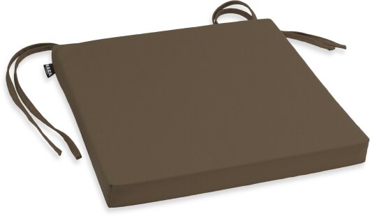 H.O.C.K. Classic Uni Outdoor Stuhlkissen NORM mit Bändern 40x40x4cm tabacco col. 80