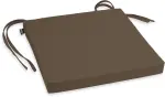 H.O.C.K. Classic Uni Outdoor Stuhlkissen NORM mit Bändern 40x40x4cm tabacco col. 80