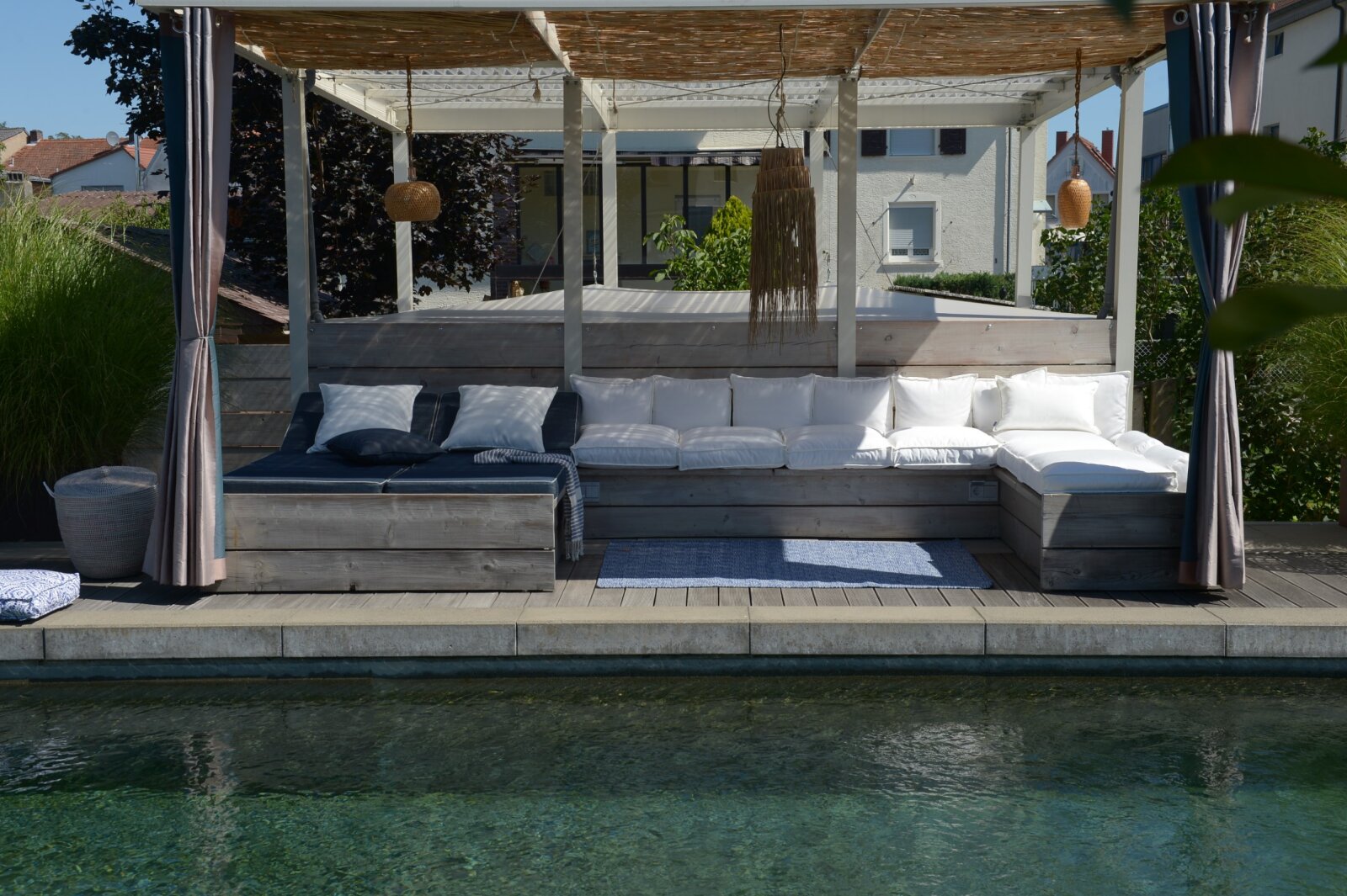 H.O.C.K. Classic Uni Outdoor Sitzkissen Palettenkissen Bodenkissen BODO 60x60x10cm hellgrau col. 101