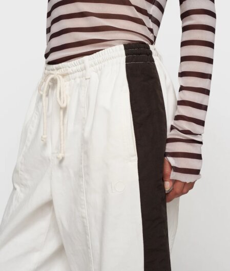 N.Y.A. | 10Days Mesh Longsleeve Streifen ecru / weinrot