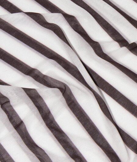 N.Y.A. | 10Days Mesh Longsleeve Streifen ecru / weinrot