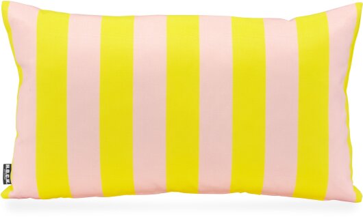 H.O.C.K. Riviera Stripe Outdoor Kissen 50x30cm Yellow Rosé Streifen