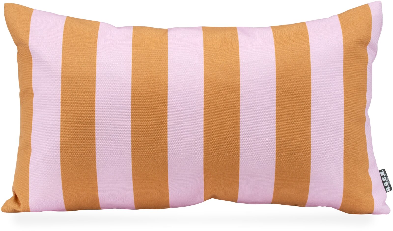 H.O.C.K. Riviera Stripe Outdoor Kissen 50x30cm Cognac Flieder Streifen