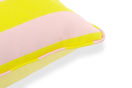 H.O.C.K. Riviera Stripe Outdoor Wendekissen 50x50cm Yellow Rosé Streifen