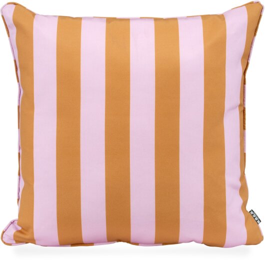 H.O.C.K. Riviera Stripe Outdoor Wendekissen 50x50cm Cognac Flieder Streifen