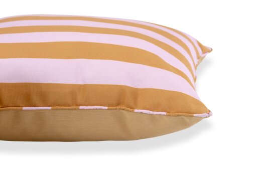 H.O.C.K. Riviera Stripe Outdoor Wendekissen 50x50cm Cognac Flieder Streifen