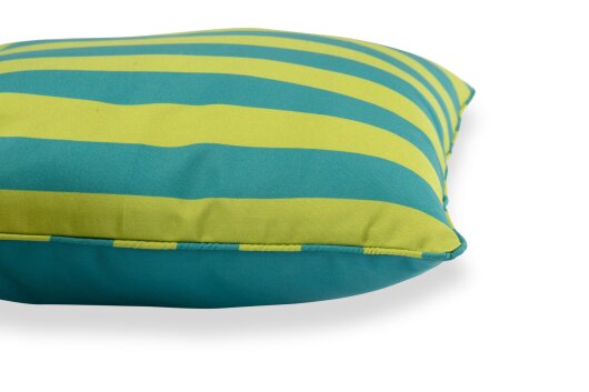 H.O.C.K. Riviera Stripe Outdoor Wendekissen 50x50cm Green Petrol Streifen