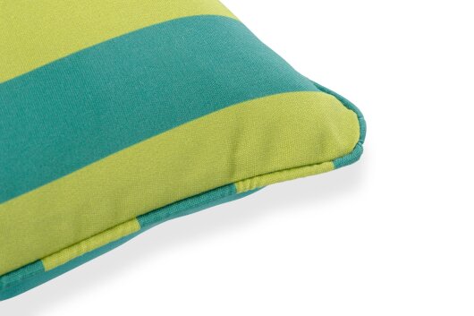 H.O.C.K. Riviera Stripe Outdoor Wendekissen 50x50cm Green Petrol Streifen