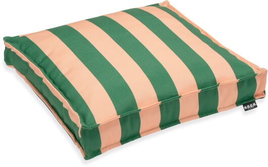 H.O.C.K. Riviera Stripe Outdoor Sitzkissen 40x40x5cm Green Rosé Streifen