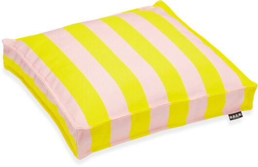 H.O.C.K. Riviera Stripe Outdoor Sitzkissen 40x40x5cm Yellow Rosé Streifen