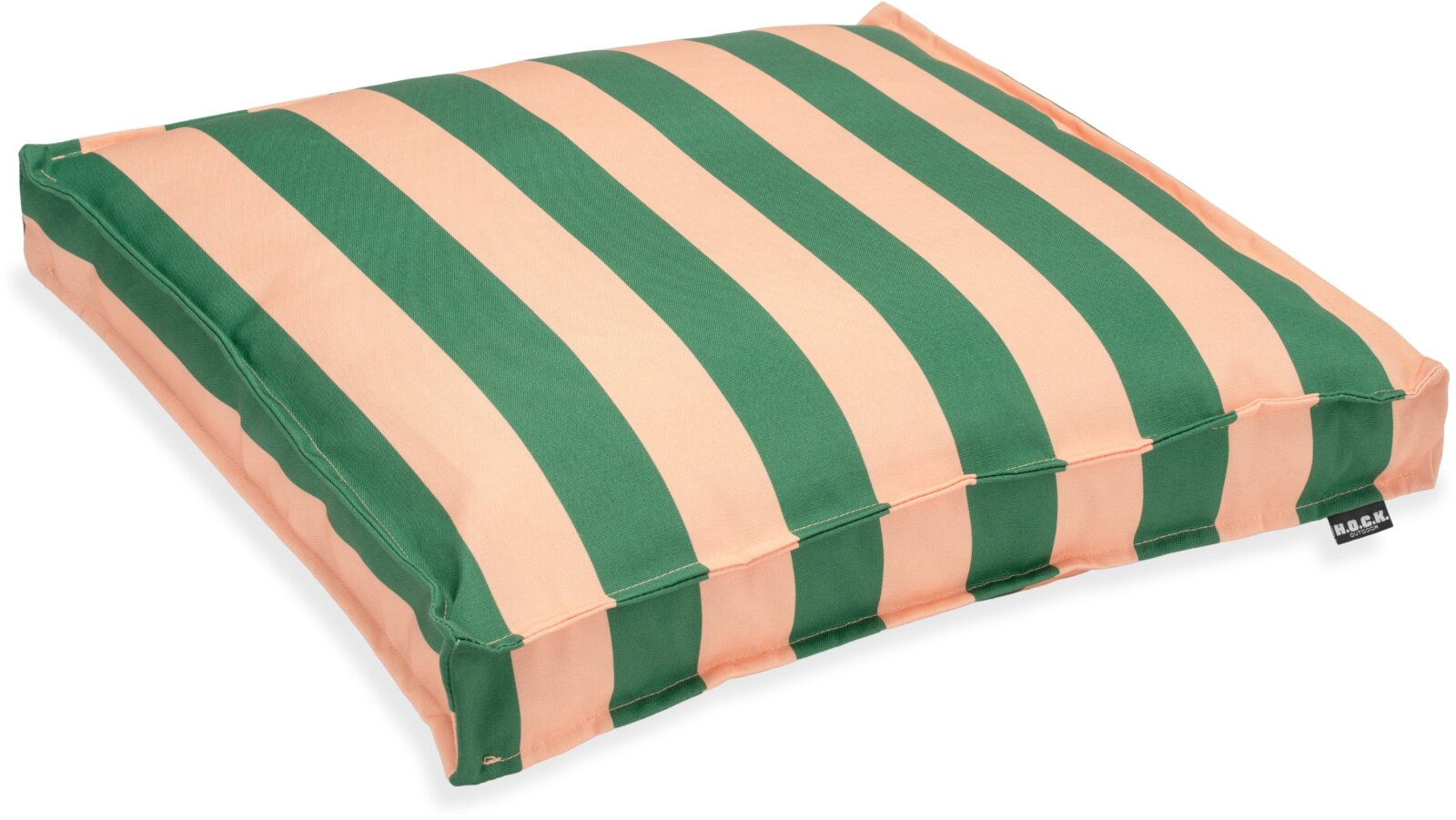 H.O.C.K. Riviera Stripe Outdoor Sitzkissen 50x50x5cm Green Rosé Streifen