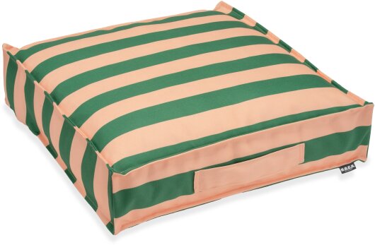 H.O.C.K. Riviera Stripe Outdoor Matratzenkissen 50x50x10cm Green Rosé Streifen
