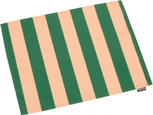 H.O.C.K. Riviera Stripe Outdoor Tischset 2er Set 33x45cm Green Rosé Streifen