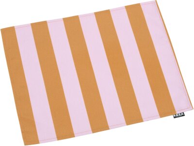 H.O.C.K. Riviera Stripe Outdoor Tischset 2er Set 33x45cm Cognac Flieder Streifen