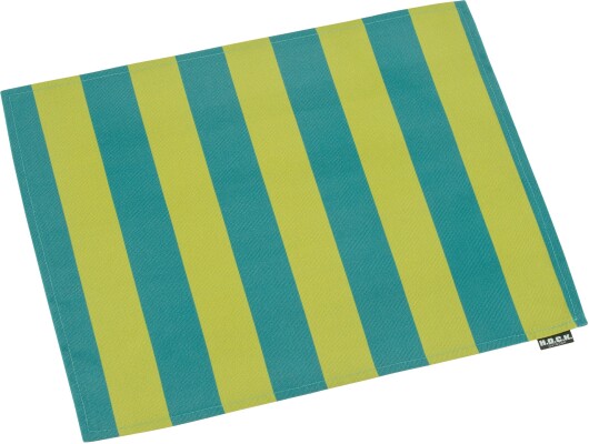 H.O.C.K. Riviera Stripe Outdoor Tischset 2er Set 33x45cm Green Petrol Streifen