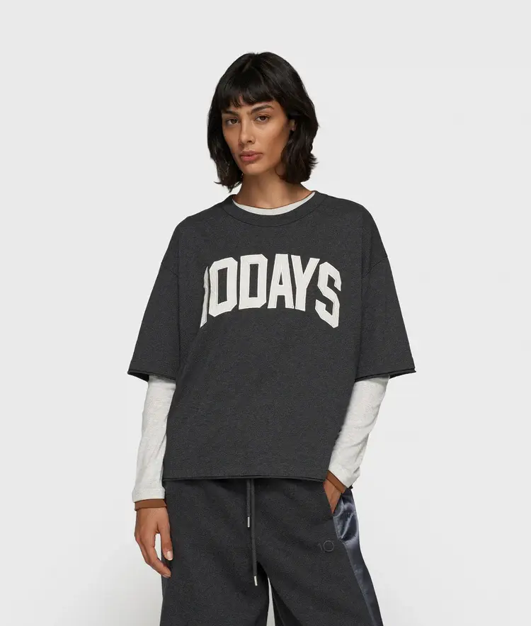 N.Y.A. | 10Days Baseball T-Shirt anthrazit mit Logo M