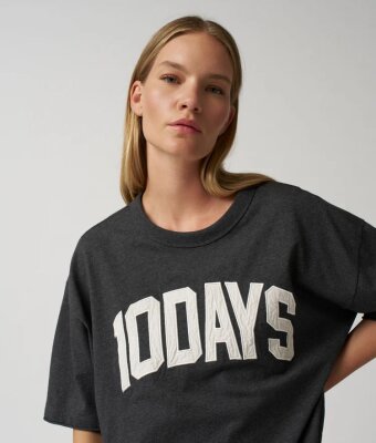 N.Y.A. | 10Days Baseball T-Shirt anthrazit mit Logo M