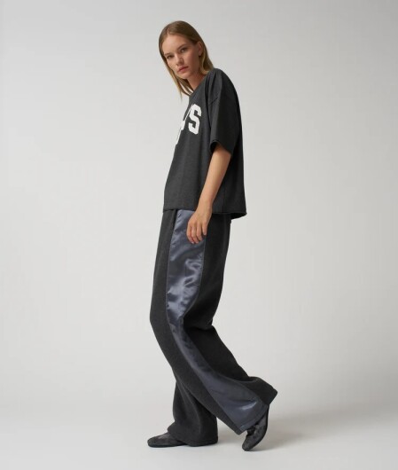 N.Y.A. | 10Days Western Jogger mit seitlichen Satineinsätzen anthrazit M