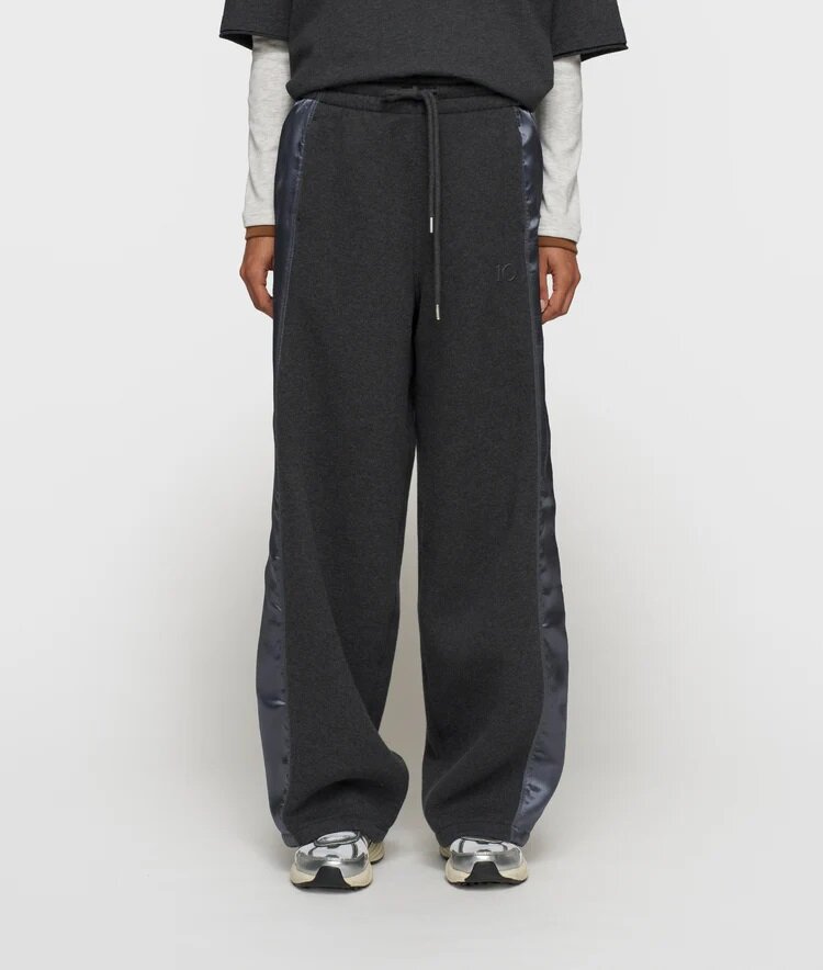 N.Y.A. | 10Days Western Jogger mit seitlichen Satineinsätzen anthrazit S