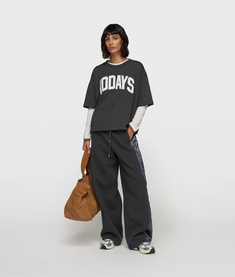 N.Y.A. | 10Days Western Jogger mit seitlichen Satineinsätzen anthrazit S